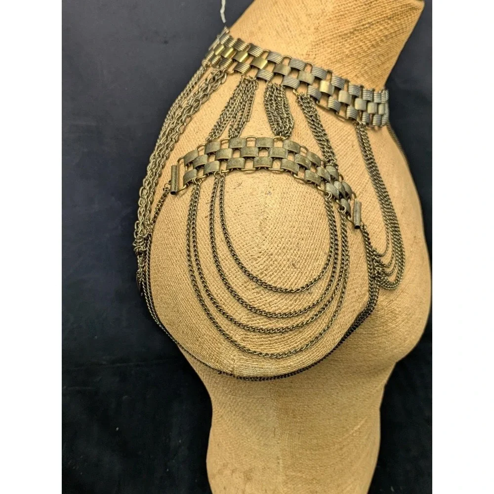 Chain Shoulder Jewelry Decorative Collar Festival Coachella Steampunk Whimsigoth